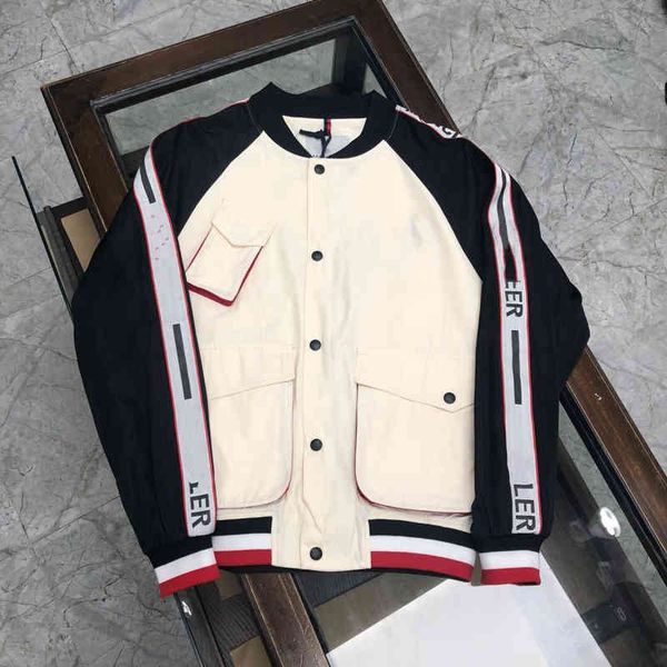 

luxury france men's et dinger brand autumn and winter new style all-match classic ribbon maya stitching letter coat baseball uniform, Black;brown