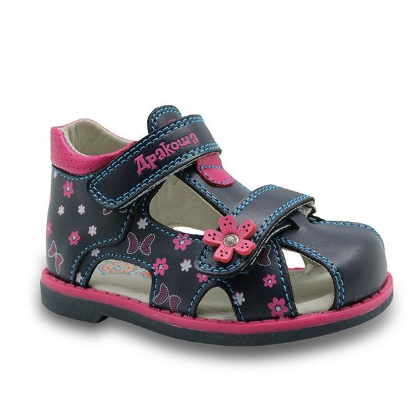 

sandals apakowa summer classic fashion children shoes toddler girls kids pu leather butterfly with arch support, Black;red