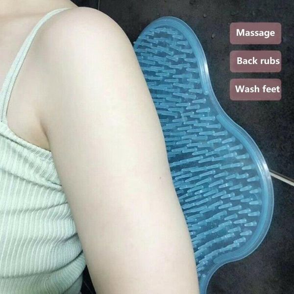 

bathroom non-slip silicone massage exfoliation shower for foot cups suction pad floor washing mat with powerful h8n4 bath mats