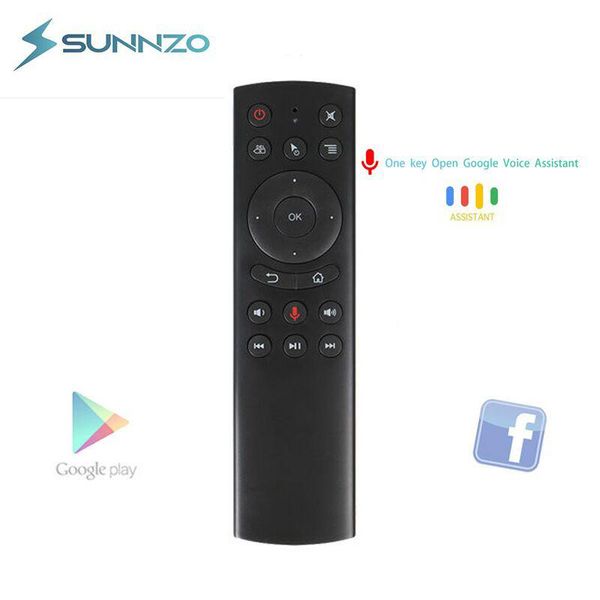 

6-axis gyro smart voice remote control ir learning 2.4g wireless air mouse for android tv box h96 max mini pc controlers