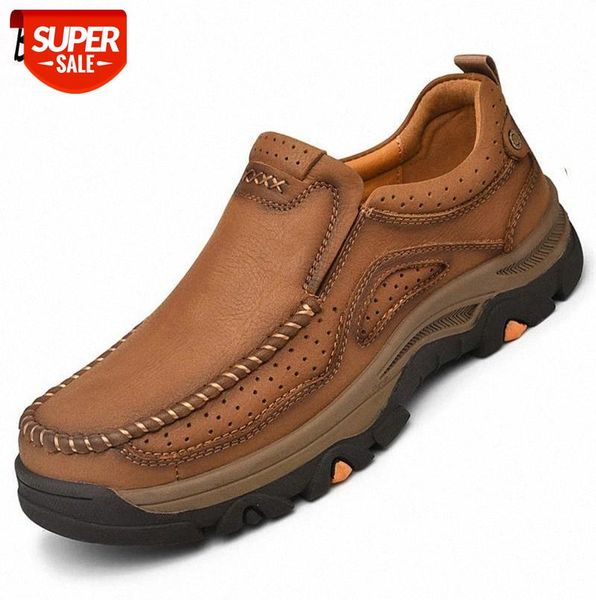 

brand men's loafers genuine leather men's casual shoes fashion sneakers men designer shoes outdoor hiking 38-48 #jh86