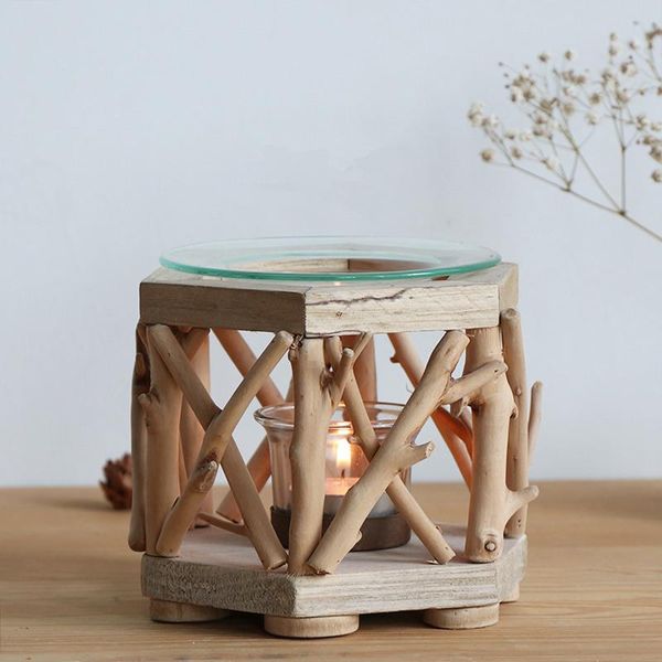 

fragrance lamps solid wood household essential oil incense holder candle aloe tea ceremony leaves bedroom burner