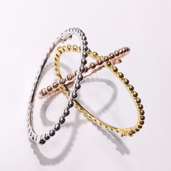 

2021 charm bracelet beads design for women wedding jewelry gift have normal box stamp ps4886, Golden;silver