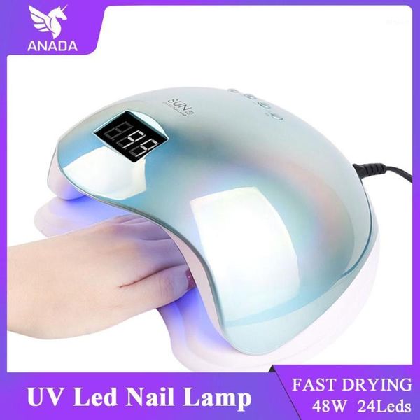 

sun uv led nail lamp 48w dryer gel polish curing light 10s/30s/60s/99s timer for uv1