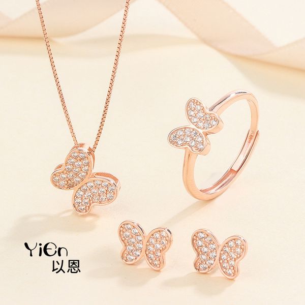 

necklaces925 sterling butterfly necklace diamond box chain pendant silver jewelry