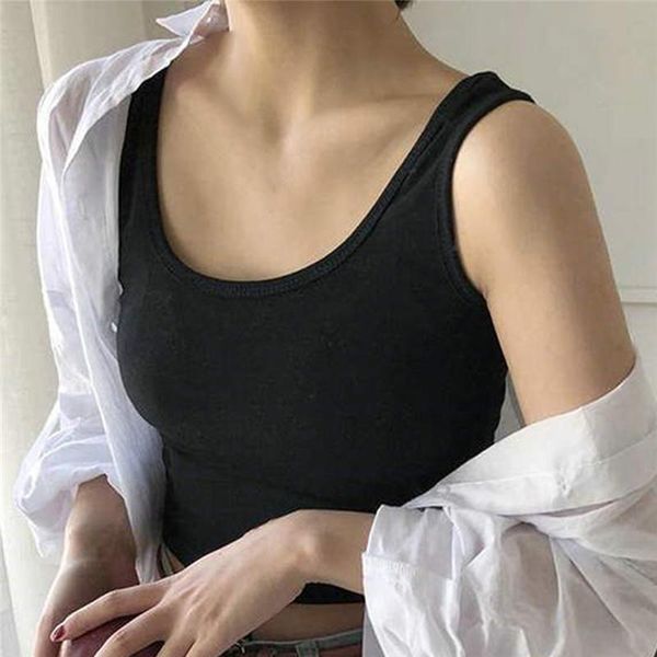 

tank women summer crop casual sleeveles beach streetwear ladies debardeur femme women's tanks & camis, White