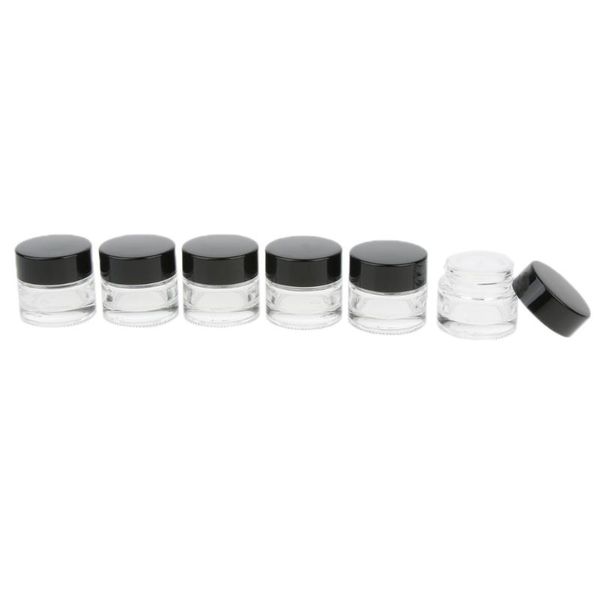 

storage bottles & jars 6 pieces 10g clear empty glass jar with lid makeup powder container travel