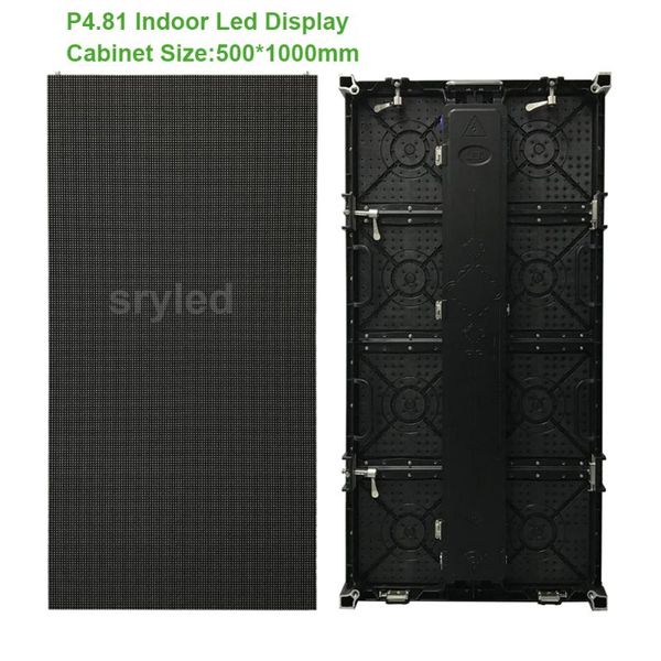 

display indoor p4.81 500x1000mm die-casting aluminum cabinet for led video wall include receiving card and power supply