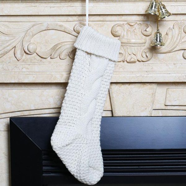 

christmas decorations knitted stockings candy gift bag hanging toys for festival home decor fireplace tree decoration