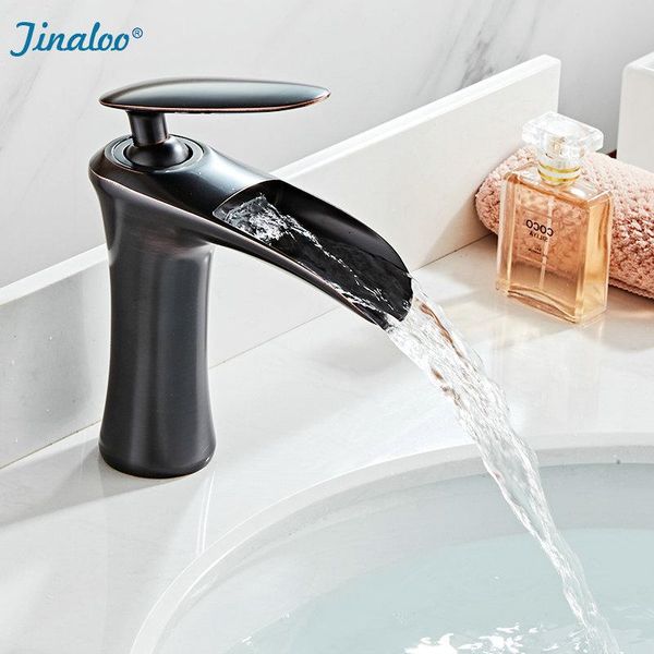 

amibronz waterfall basin faucet brass mixer cold tap white/chrome/gold/ bathroom faucets 8886s sink
