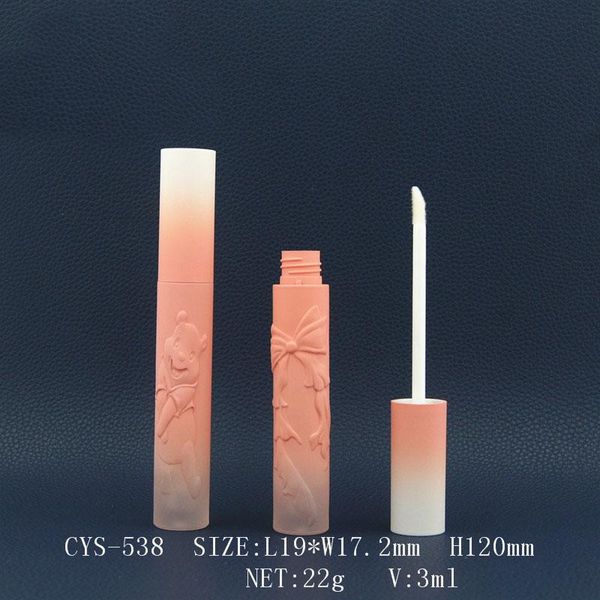 

storage bottles & jars wholesale 3ml pink lip gloss glaze tube cosmetic lipgloss packing containers liquid eyeshadow refillable bottle lipba