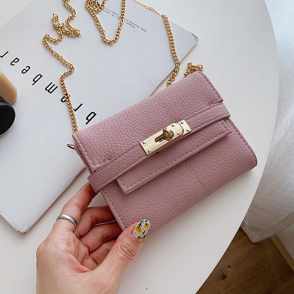 

fashion mini chain small bag women's 2021 belt decoration short wallet multi-function card shoulder messenger cross body