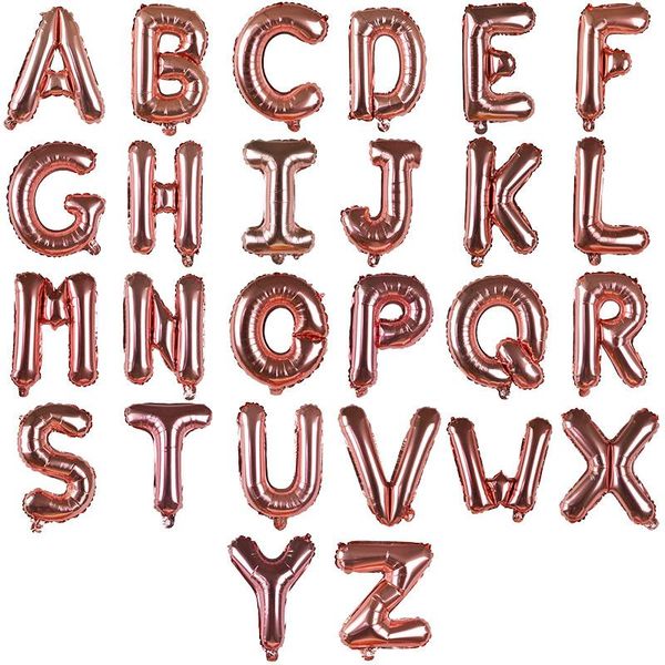 

party decoration 40inch rose gold letter foil balloon a-z alphabet balloons baby shower birthday wedding&engagement aluminium airball decor