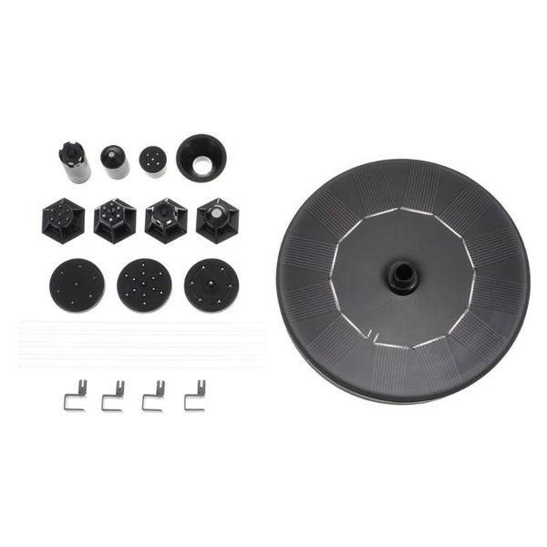 

garden decorations 1 set outdoor solar fountain creative pond for (black)