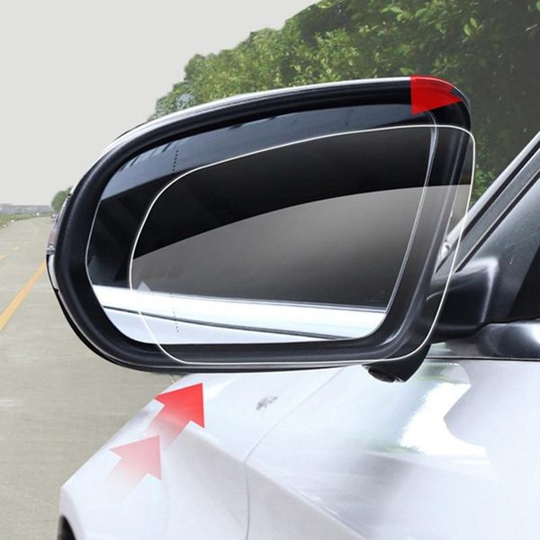 

fit car rearview mirror protective film anti fog rain window clear rainproof rear view soft auto sunshade