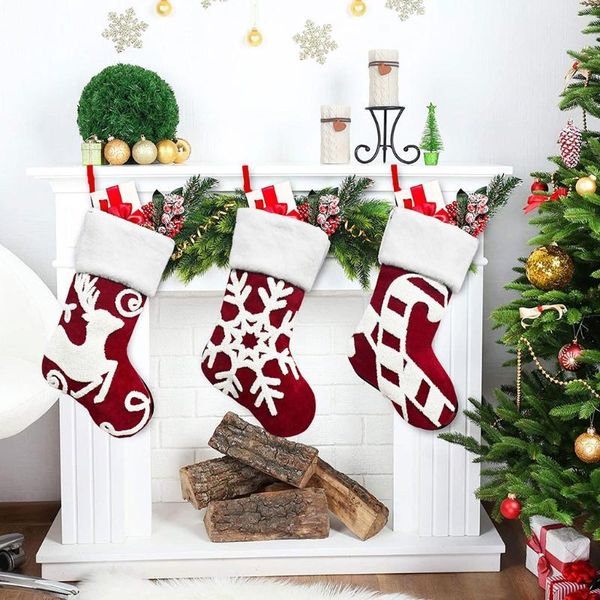 

christmas decorations year stocking xmas stockings gift candy bag for tree fireplace family holiday party h056
