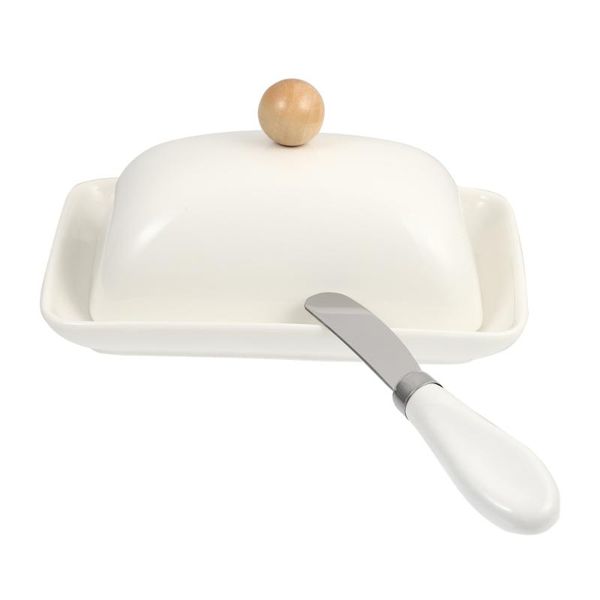 

dishes & plates 1pc butter dish with lid ceramic box container cutter
