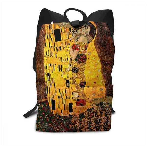 

klimt backpack backpacks teenage mens womens bag multifunction sports print trend bags