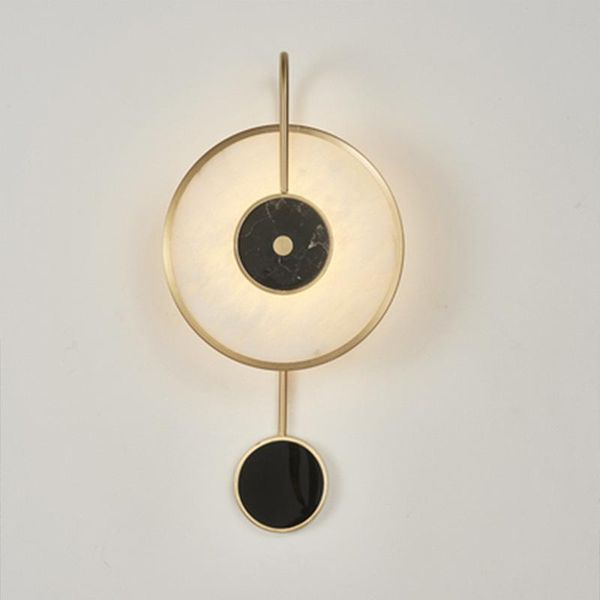 

nordic modern minimalist creative personality glass living room round bed bedroom aisle wall light model house sconce lamp