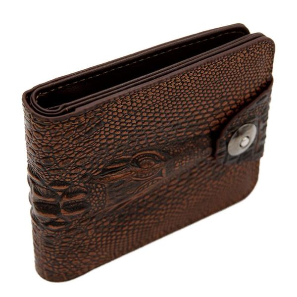 

wear resistant card holder fashion practical pu leather men wallet magnetic buckle purse gift multi pocket exquisite bifold, Red;black