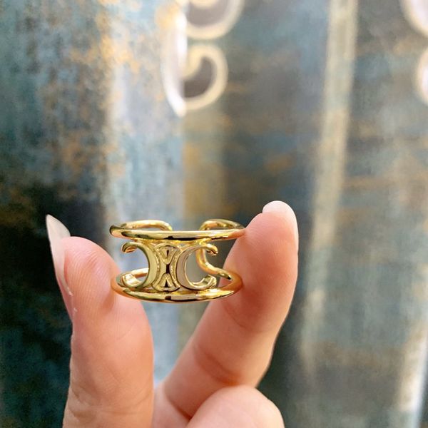 

special offer 2021 luxury designer jewelry style arc de index finger ring female baroque pattern opening adjustable decorative, Silver