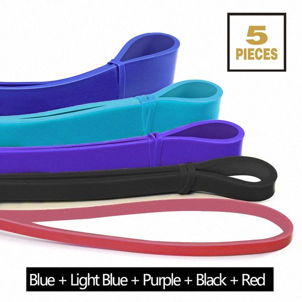 

dr.qiiwi 210cm solid color rubber elastic resistance bands set yoga exercise bands loop for training fitness gym equipment j9k6#