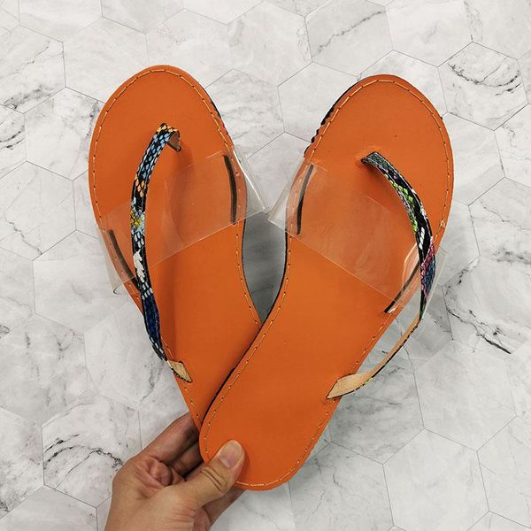

fashion women slippers summer beach shoes flat with waterproof transparent female pattern woman slides, Black