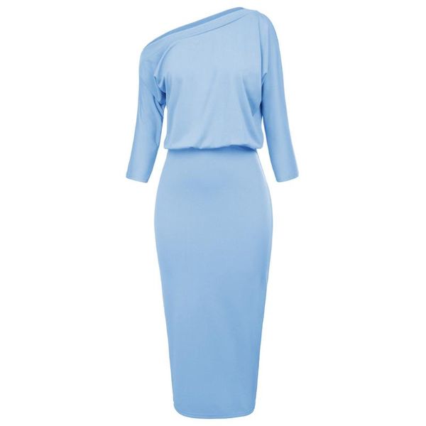 

casual dresses women's asymmetrical one shoulder hips-wrapped bodycon pencil dress design, Black;gray