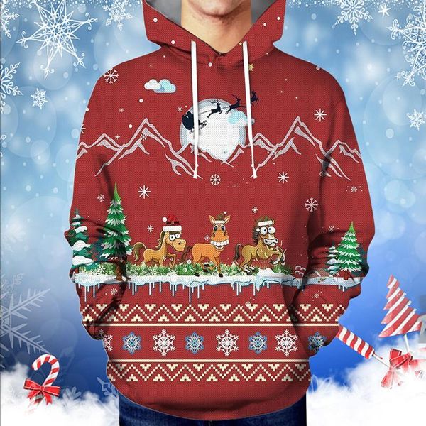 

men's hoodies & sweatshirts printed long sleeve harajuku shirts summer/autumn hooded pure cotton mens women christmas guitars hip hop, Black