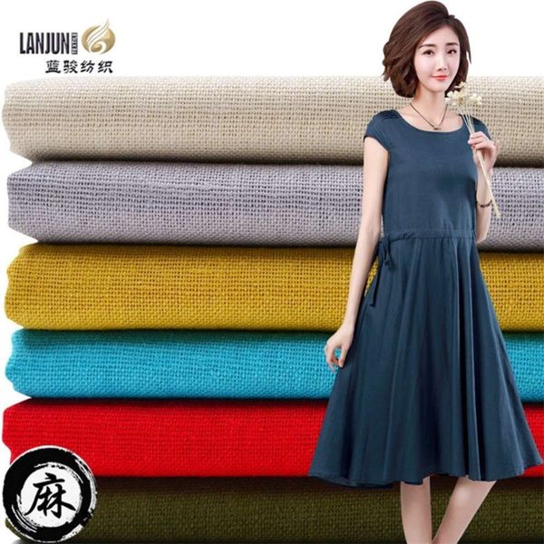 

linen spring and summer cotton hemp yoga hanfu fabric, Gray