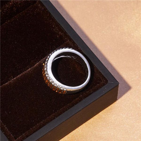 

wedding rings gorgeous zircon ring elegant temperament engagement banquet jewelry holiday charm gift wholesale, Slivery;golden