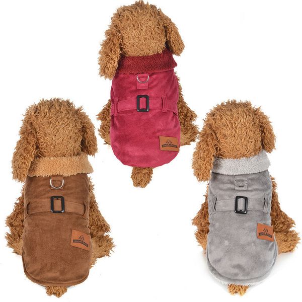 

autumn and winter pet cloth imitation deer leather et teddy atmospheric warm dog