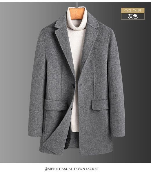 

men's wool & blends rk1259 fashion coats jackets 2021 runway luxury european design party style clothing, Black