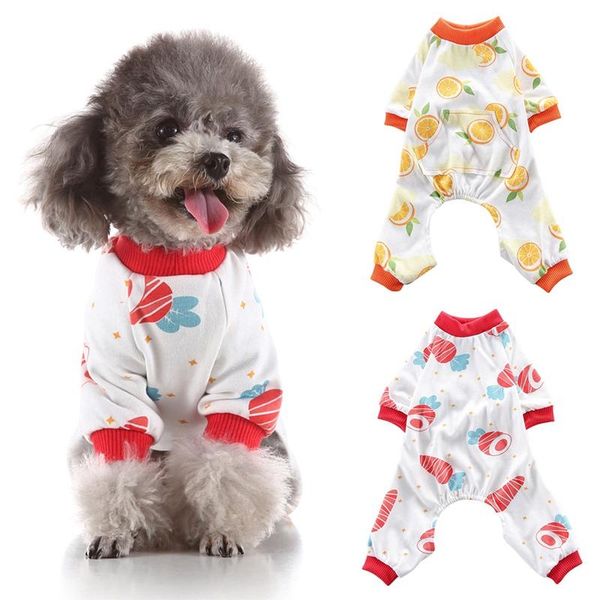 

dog apparel puppy jumpsuit chihuahua pomeranian dogs printing coat clothing