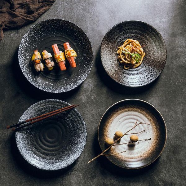 

dishes & plates rux workshop japanese plate dinner ceramic steak sushi dish cake snack household kitchen tableware decoration