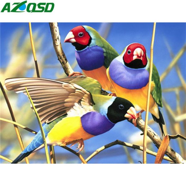 

diamond painting azqsd 5d birds mosaic picture of rhinestones embroidery sale animal gift handmade cross stitch kits