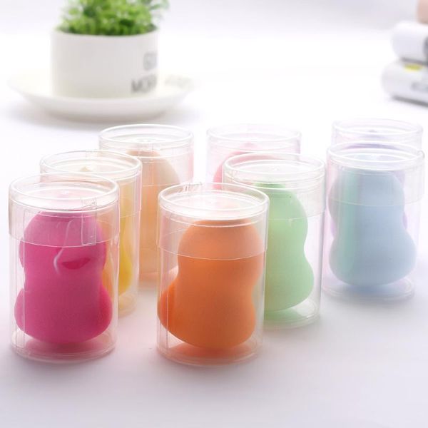 

sponges, applicators & cotton 25pcs custom logo makeup sponge with round clear box 40*60mm beauti blender cosmetic puff make up tools soft w