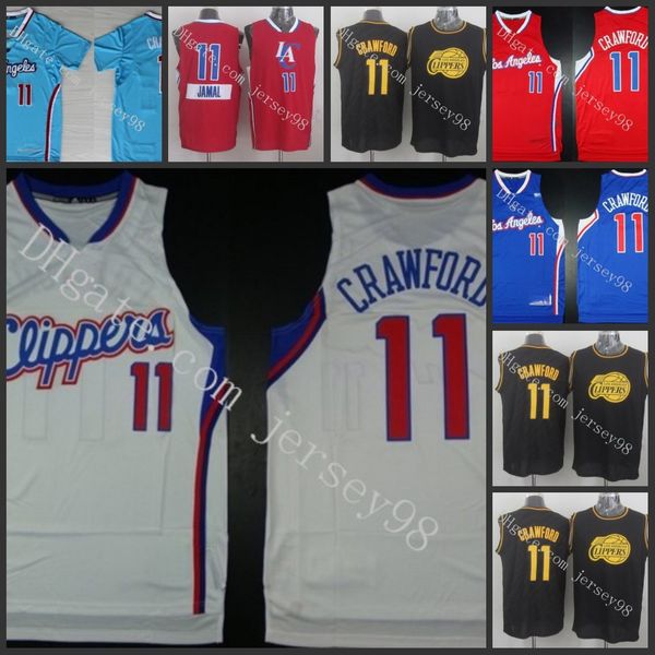 

los angeles clippers men #11 jamal crawford men retro jerseys, Black