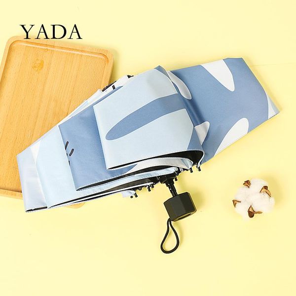 

umbrellas yada hand-painted strawberry pattern light mini small umbrella five pocket folding for women girl uv yd200230