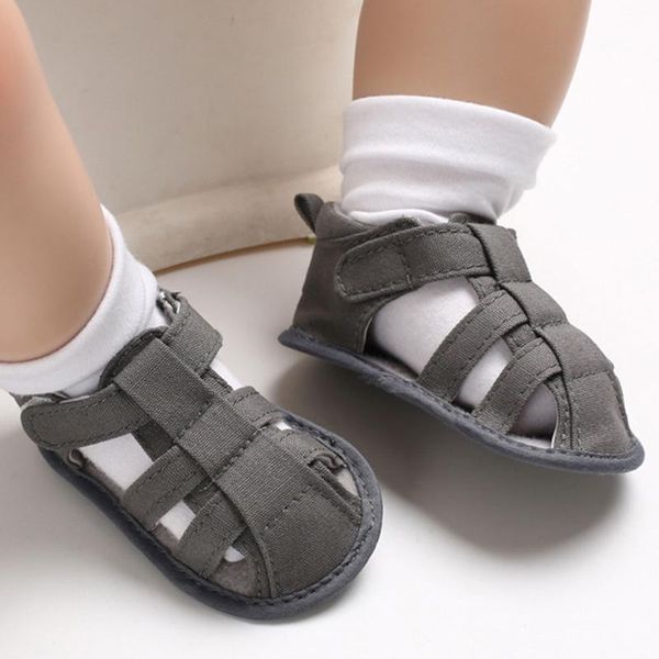 

summer children's shoes brand closed toe toddler boys sandal orthopedic sports pu leather sandals non-slip soft bottom, Black;red