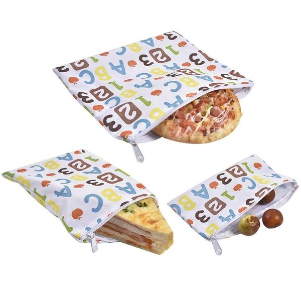 

food savers & storage containers 3pcs/set reusable bags leakproof er bag sandwich snack safe lunch bread for
