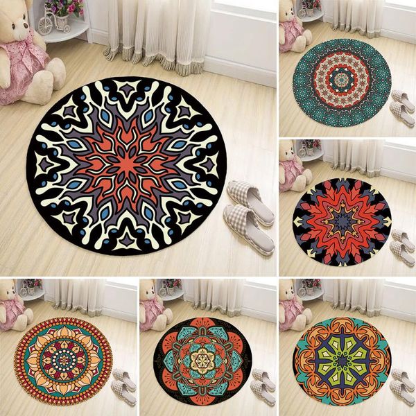 

carpets retro pattern carpet square anti-skid area floor mat 3d rug non-slip dining room living soft bedroom