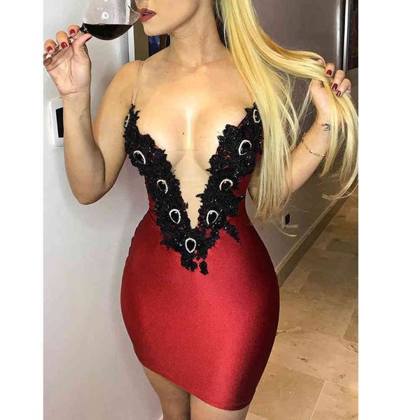 

dress celebrity red v-neck rayon bandage evening party dress, Black;gray
