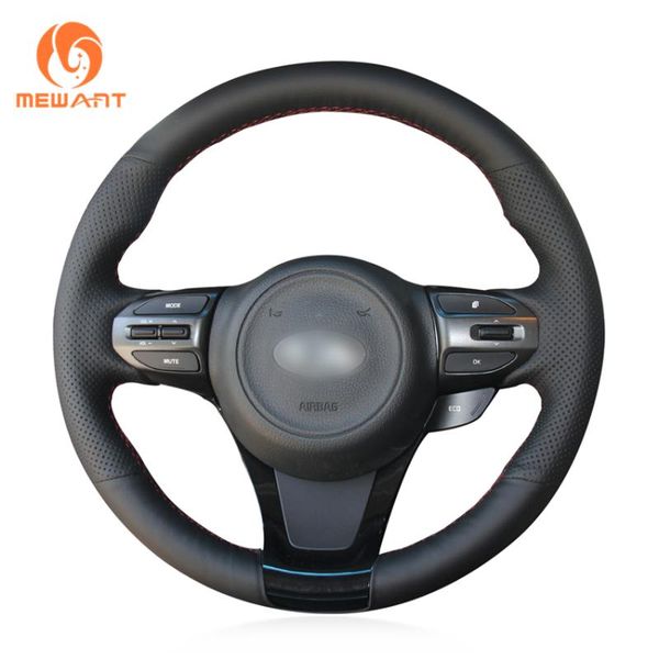 

steering wheel covers mewant black artificial leather car cover for kia k5 optima 2014 2021