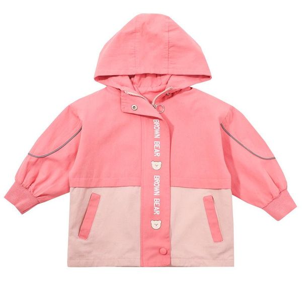 

jackets 2021 autumn girls coat cartoon hooded windbreaker, Blue;gray