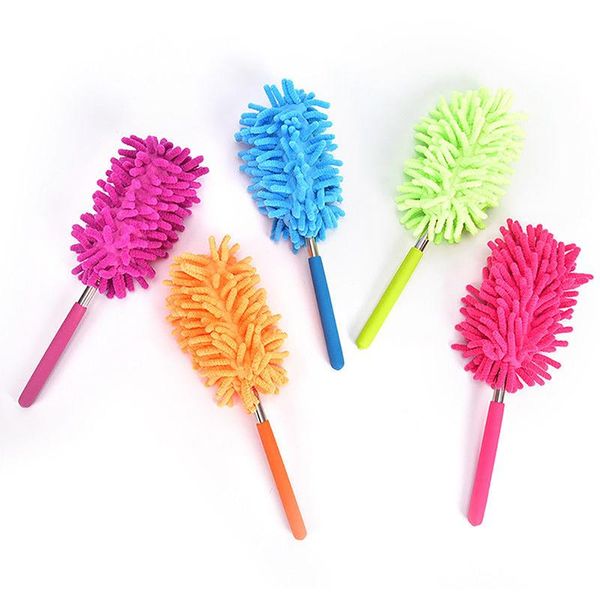 

flexible stretch extend microfiber dust adjustable feather duster household dusting brush cars cleaning bredroom kitchen car sponge