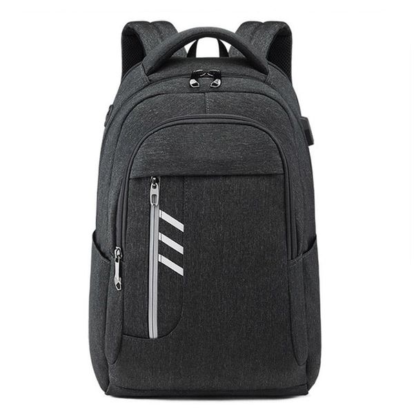 

backpack waterproof men's with earphone hole usb oxford cloth material casual multi-functional business student bag