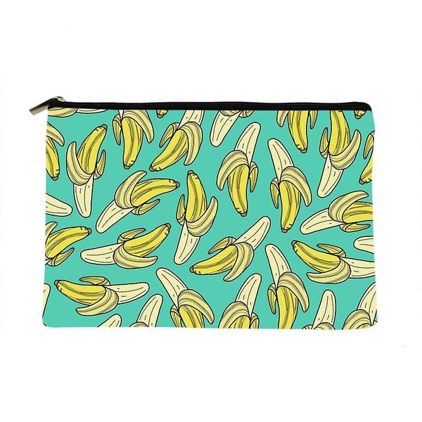 

cosmetic bags & cases women banana jade printed make up bag fashion cosmetics organizer for travel colorful storage lady