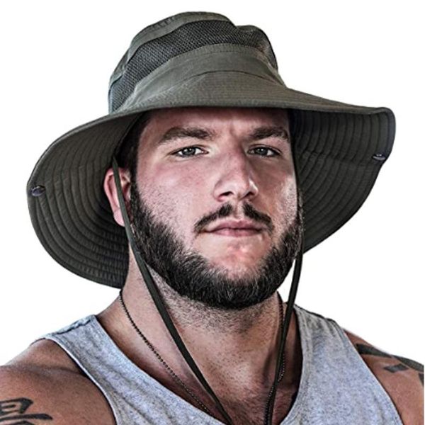

outdoor hats adjustable fisherman hat beach sun protection jungle men and women bucket style uv summer, Black;white
