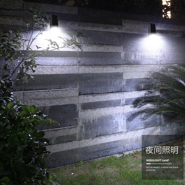 

outdoor wall lamps solar waterproof courtyard lighting 15led radar sensor wiring-corridor aisle light